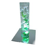 10 Centros De Mesa Con Led Luz Luminoso Florero + Espejos