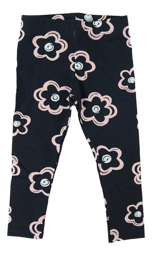 Calça Infantil Feminina Malwee Legging Estampada Preta 1000