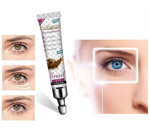 Crema De Ojos Antiarrugas Elimina Ojeras Caracol Colágeno