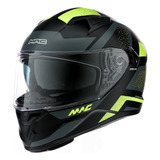 Casco Moto Doble Visor Mac Speed 2.0 Neo Negro/amarillo Pr