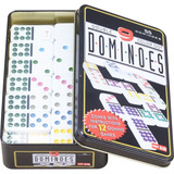 Domino Cubano Doble 9 Color Ddt 55 Fichas Caja Metalica