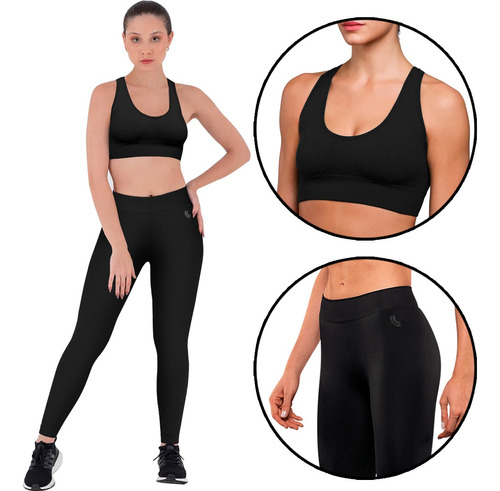 Conjunto Lupo Calça Legging + Top Fitness Feminino Academia