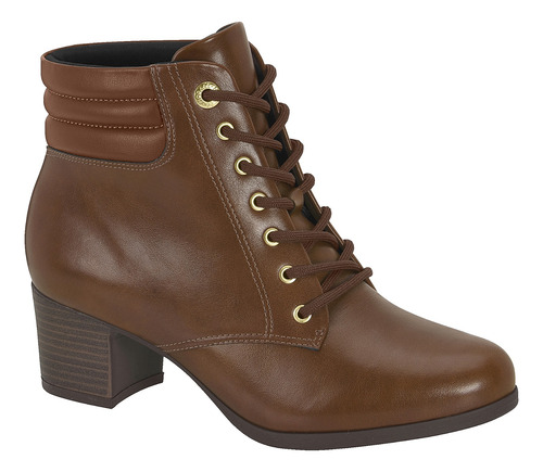 Coturno Modare Bota Feminina Salto Grosso Baixo Conforto