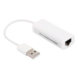 Adaptador Ethernet Usb2.0 Rj45 Chip Abs Rtl8152b Blanco