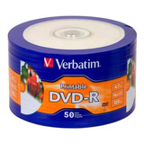 Dvd Verbatim Printable -r Bulk 50 Unidades Imprimible