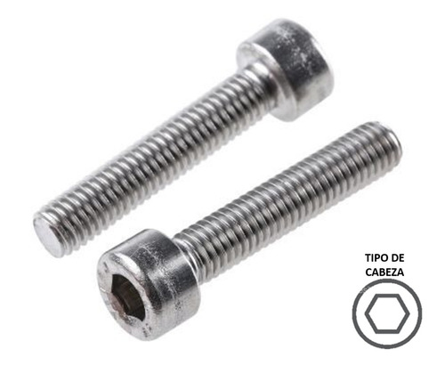 Tornillo Allen Cilindrica Inoxidable 1/4'' X 2'' (50pzs)