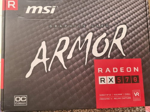 Placa De Video Amd Radeon Rx570 Msi Armor 4gb