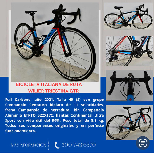 Bicicleta De Ruta Willier Tríestina Gtr