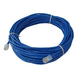 Cabo De Rede Azul Cat5e 30 Metros Crimpado Rj45 Testado