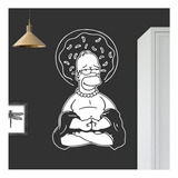 Adesivo De Parede Branco - Desenhos Homer Buda