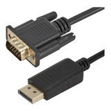 Cabo Adaptador Conversor Displayport Para Vga 4k Vídeo Pc