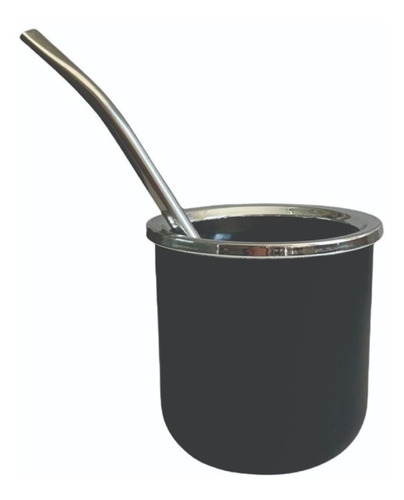 Mate Silver Térmico C/bombilla De Acero Y Extractor D Yerba 