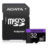 Memoria Micro Sd 32gb Adata Clase 10 Con Adaptador 