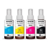 Combox 4 Tintas Epson Original 664, L565 L575 L375 L495 L380