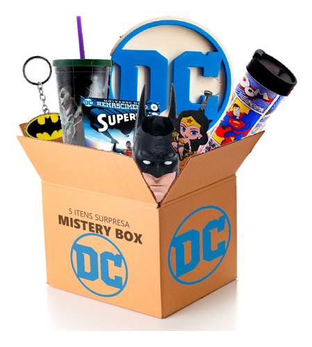 Mistery Box Dc Comics Caixa Misteriosa Com 5 Produtos Herois