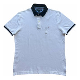 Camiseta Tipo Polo Tommy Hilfiger Hombre Talla S F049 Blanco