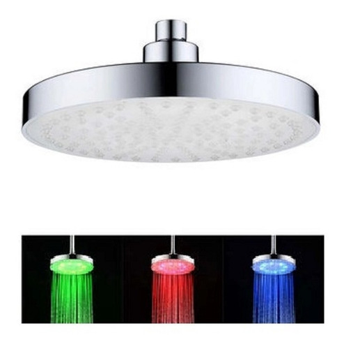 Griferia Ducha 20cm Luces Led Sensor Color Segun Temperatura