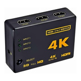 Switch Hdmi 4k 3x1 Splitter Video Full Hd Control Remoto D
