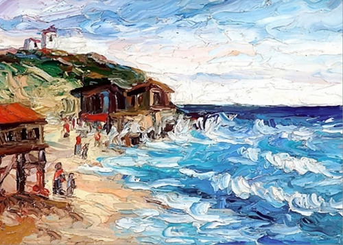 Cuadros Playas De Mardel Quinquela 70x100