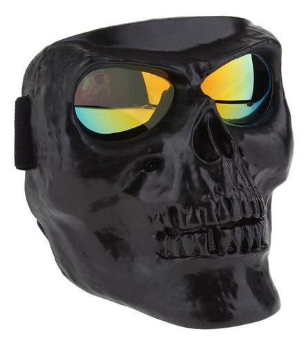 Moto Casco Cráneo Huesos Demonio Visor Facial Halloween