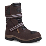 Bota Hombre Motociclista Biker Caballero Workland 77429 Café