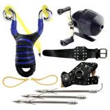 Atiradeira Estilingue Kit Pesca 6  Esq - Completo 