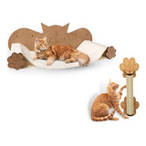 Brinquedo Gato Kit 2 Peças Mdf Arranhador Pet + Rede Caminha