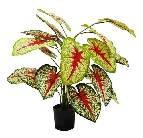 Planta Artificial Decorativa Caladium Amarillas 50cm