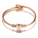 Chili Jewelry, Oro Rosa, Mujeres, Niñas, Inicial, Letra S, B