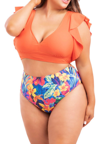 Bikini Tiro Alto Milena Orange