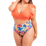 Bikini Tiro Alto Milena Orange