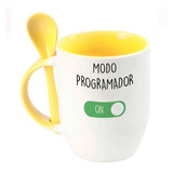 Taza Con Cuchara Modo Programador On 