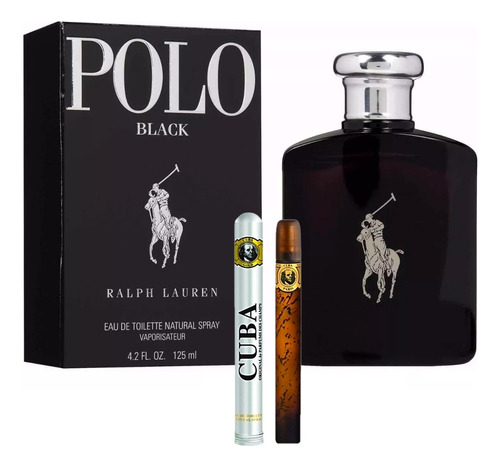 Polo Black Ralph Lauren 125ml Original+perfume Cuba 35ml