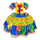 Vestido Infantil De Quadrilha Festa Junina Juvenil São João