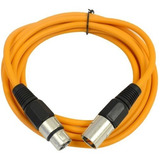 Cable Patch Xlr Macho A Hembra 10ft Naranja Seismic Audio