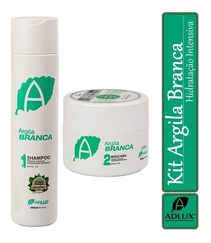 Kit Manutenção Argila Branca Adlux Shampoo+ Mascara Original