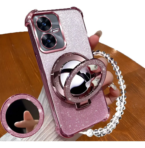 Funda Para Vivo Y22 4g/y22s 4g Rudo Uso Mujer Magnética Niña Bling Transparente