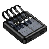 Cargador Portátil Banco De Energía Solar 4 En 1 R19 2.1a Irm Color Negro