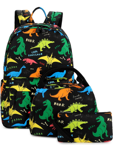 Mochila Escolar Ligera Para Niños De Dinosaurio Abshoo