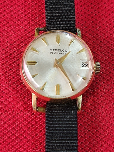 Reloj Dama Steelco 17 Jewels, De Cuerda Con Fechad (vintage)