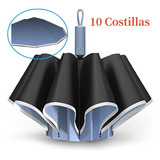 Paraguas Sombrilla De Automático 10 Costillas Con Reflexivo