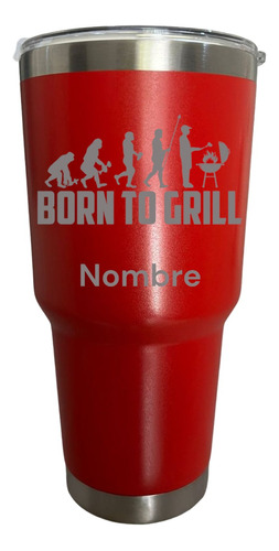 Termo 30 Oz Personalizado Laser Dia Del Padre Born To Grill