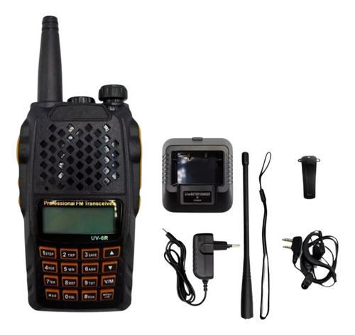 Kit 2 Radio Walk Talk Dual Band Uhf Vhf Fm Baofeng Uv-6r 7w