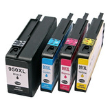 Pack 4 Tintas 950xl 951xl Alto Rendimiento Alternativos 