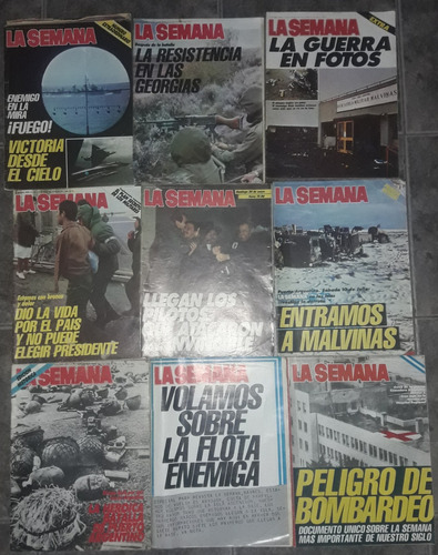 Lote De 9 Revistas La Semana Guerra De Malvinas