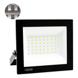 Refletor Led 100w Holofote Bivolt Prova Dágua Ip66 Frio