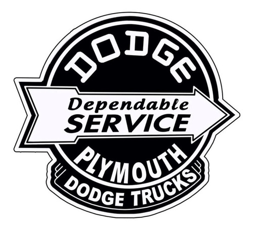 Placa Dodge Vintage Decorativa Pared