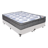 Cama Box Queen Preto Colchão Ortobom Isosuperpocket Molas