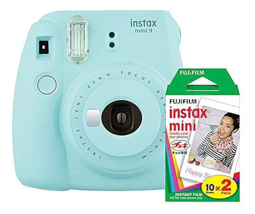 Camara Instantanea Fujifilm Instax Mini 9 (azul Hielo) Con M