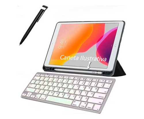 Capa Teclado Para iPad Air 3 Geração 10.5 A2152 + Brinde